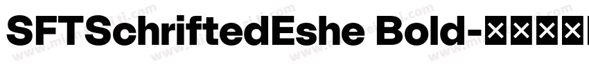 SFTSchriftedEshe Bold字体转换
